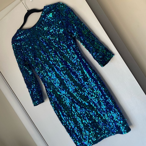 Low Back Bodycon Sequin Dress H&M small bling Taylor swift beyonce bling - Picture 3 of 14